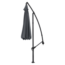 Living and Home Dark Grey Garden Cantilever Parasol with Round Base 3m - Wilko - thumbnail 5
