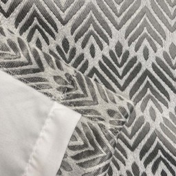 Enhanced Living Aspen Grey Leaf Pattern Thermal Eyelet Curtains 229 x 183cm - Wilko - thumbnail 5