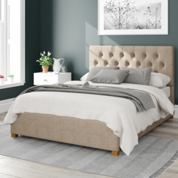 Aspire Olivier Double Mink Malham Weave Ottoman Bed - Pink - Aspire Beds - Wilko
