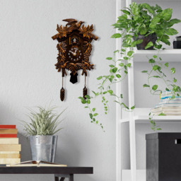 Walplus Brown Vintage Cuckoo Clock 37cm - Size: 37 x 11 x 1cm - Wilko - thumbnail 4