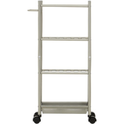 Dara 4-Tier Nickel Trolley with Basket - Size: 4 Tier - Silver - Premier Housewares - Wilko - thumbnail 6