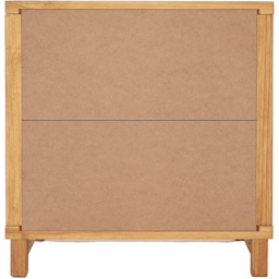Grotti 2 Drawer Waxed Bedside Table - Brown - Wilko - thumbnail 5