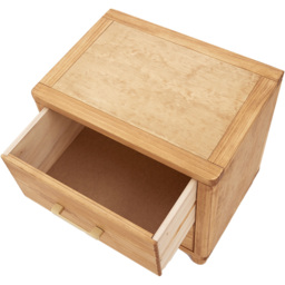 Grotti 2 Drawer Waxed Bedside Table - Brown - Wilko - thumbnail 7