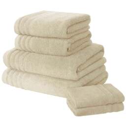 Rapport Home So Soft Cream Grey Cotton Hand Towel - Size: 4 x 80 x 50cm - Wilko