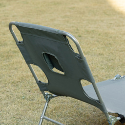 Outsunny Grey 5 Position Sun Lounger - Size: 72 x 11 x 57cm - Wilko - thumbnail 4