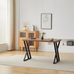 Brooklyn 4 Seater Dining Set Oak and Black - Brown - Wilko - thumbnail 3