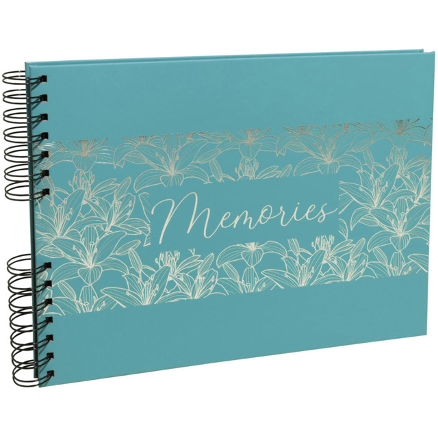 Exacompta Turquoise Spiral Photo Album 50 Sheets 150 Photos - Size: 3 x 32 x 22.8cm - Wilko - image 1