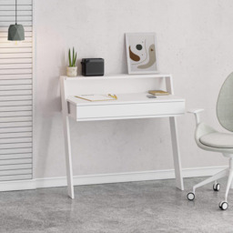 FWStyle Cowork Single Drawer Single Shelf White Wall Mounted Desk - Size: 91 x 94 x 50cm - Wilko - thumbnail 6