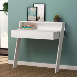 FWStyle Cowork Single Drawer Single Shelf White Wall Mounted Desk - Size: 91 x 94 x 50cm - Wilko - thumbnail 5