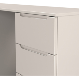 Crowndale Milan 6 Drawer Kashmir Gloss and Kashmir Kneehole Desk Ready Assembled - Size: 80 x 125 x 39cm - Kashmir Gloss & Kashmir - Wilko - thumbnail 5