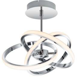 Cosylyte Ridgley 3 Ring Chrome Asteroid LED Pendant Light - Size: 15 x 39.5 x 40.5cm - Silver - Wilko