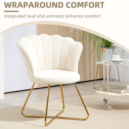 Portland Cream Velvet Accent Chair with Lotus Backrest - Size: Single - Wilko - thumbnail 7