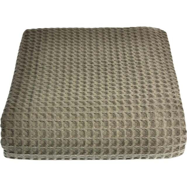 Allure Home Fashions Hotel Super King Size Khaki Graphite Throw Blanket 250 x 260cm - Wilko - image 1