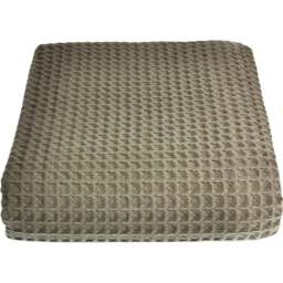 Allure Home Fashions Hotel Super King Size Khaki Graphite Throw Blanket 250 x 260cm - Wilko