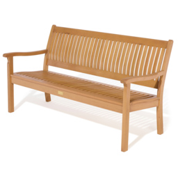 Rowlinson Farnham 3 Seater Natural Garden Bench - Brown - Wilko - thumbnail 3