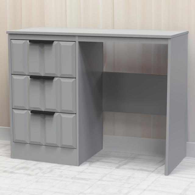 Crowndale New York 3 Drawer Dusk Grey Dressing Table - Wilko - image 1