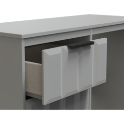 Crowndale New York 3 Drawer Dusk Grey Dressing Table - Wilko - thumbnail 7