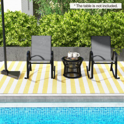 Costway Set of 2 Grey Garden Rocking Chair - Wilko - thumbnail 4