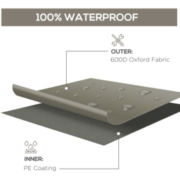 Outsunny Grey 600D Oxford Rectangular Rattan Furniture Cover 80 x 140 x 210cm - Size: 38 x 38 x 7.5cm - Wilko - thumbnail 5