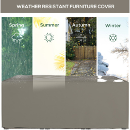 Outsunny Grey 600D Oxford Rectangular Rattan Furniture Cover 80 x 140 x 210cm - Size: 38 x 38 x 7.5cm - Wilko - thumbnail 7