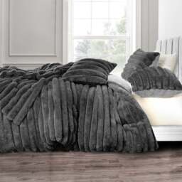 Velosso Single Charcoal Jumbo Cord Duvet Set - Wilko
