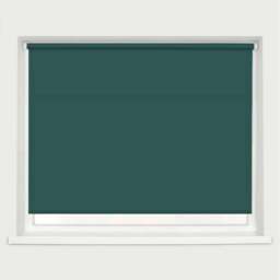 Caecus Straight Edge Roller Blind Teal 210cm - Green - Wilko - thumbnail 1