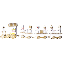 St Helens Wooden Christmas Train Set Display 20cm - Size: 55 x 28 x 200cm - White - Wilko - thumbnail 1