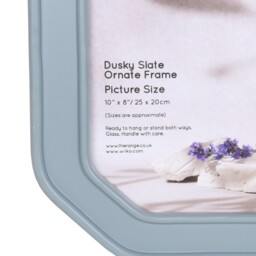 Ornate Photo Frame - Dusky Slate/10 x 8in - Wilko - thumbnail 3