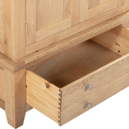 Seconique Windsor 2 Door Single Drawer Natural Oak Wardrobe - Size: 2 Door, Single Drawer - Wilko - thumbnail 7