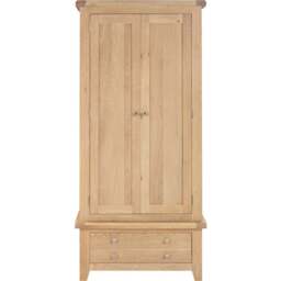Seconique Windsor 2 Door Single Drawer Natural Oak Wardrobe - Size: 2 Door, Single Drawer - Wilko - thumbnail 5