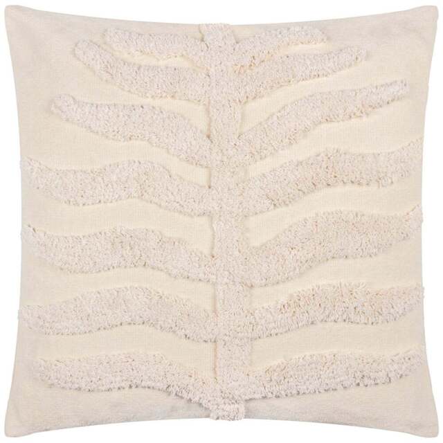 furn. Dakota Natural Tufted Cushion - Size: 45 x 45cm - Cream - Wilko - image 1