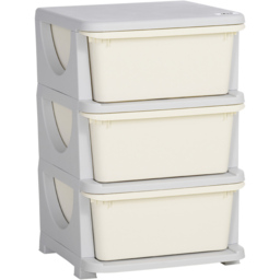 Portland Kids Cream Storage Boxes - Size: 37 x 37 x 56.5cm - Wilko - thumbnail 3