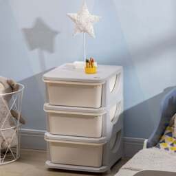 Portland Kids Cream Storage Boxes - Size: 37 x 37 x 56.5cm - Wilko - thumbnail 6