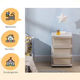Portland Kids Cream Storage Boxes - Size: 37 x 37 x 56.5cm - Wilko - thumbnail 7