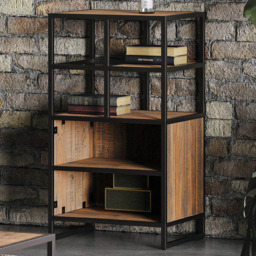 Baumhaus Ooki 2 Shelf Modular Tall Open Cabinet - Brown - Wilko - thumbnail 1