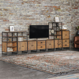 Baumhaus Ooki 2 Shelf Modular Tall Open Cabinet - Brown - Wilko - thumbnail 6