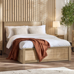 Julian Bowen Padstow Ottoman King Size Oak Bed Frame - Brown - Wilko