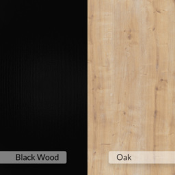 Decortie Model Single Shelf Computer Desk Black Wood Oak - Size: 75 x 110 x 50cm - Multi - Wilko - thumbnail 7