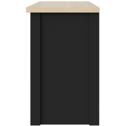 GFW Lancaster Black and Oak Shoe Storage - Size: 60 x 89 x 35cm - Wilko - thumbnail 6