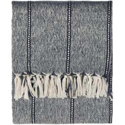 Yard Hedon Blue Linear Stripe Woven Throw 130 x 180cm - Wilko