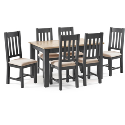 Julian Bowen Bordeaux Set of 2 Dark Grey Dining Chair - Wilko - thumbnail 6