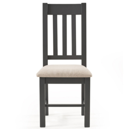 Julian Bowen Bordeaux Set of 2 Dark Grey Dining Chair - Wilko - thumbnail 5