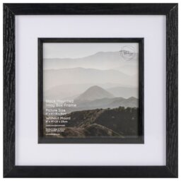 Black Mounted Inlay Box Photo Frame 6 x 6in - Size: 6 x 6 Inch - The Port. Co Gallery - Wilko