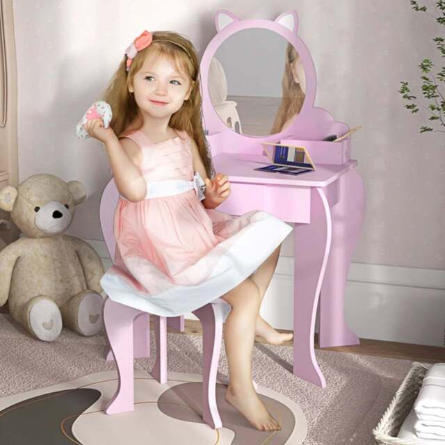 Tommy Toys Cat Kids Dressing Table Set - Pink - Wilko - image 1