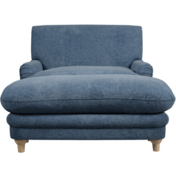 Plumpton Denim Blue Weave Chair - Size: Single - LPD Home - Wilko - thumbnail 4