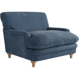 Plumpton Denim Blue Weave Chair - Size: Single - LPD Home - Wilko - thumbnail 3