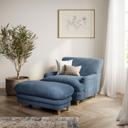 Plumpton Denim Blue Weave Chair - Size: Single - LPD Home - Wilko - thumbnail 7