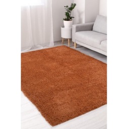 Homemaker Terracotta Snug Plain Shaggy Rug 120 x 170cm - Orange - Wilko - thumbnail 6