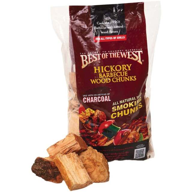 Hickory Wood BBQ Smoking Chunks - 2.7Kgs - Best of the West - Wilko - image 1
