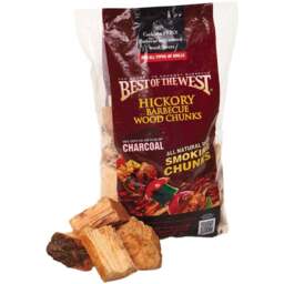 Hickory Wood BBQ Smoking Chunks - 2.7Kgs - Best of the West - Wilko